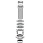 Moen - HDWR MNTG DECKPOST,DVRTR VLV - Unfinished