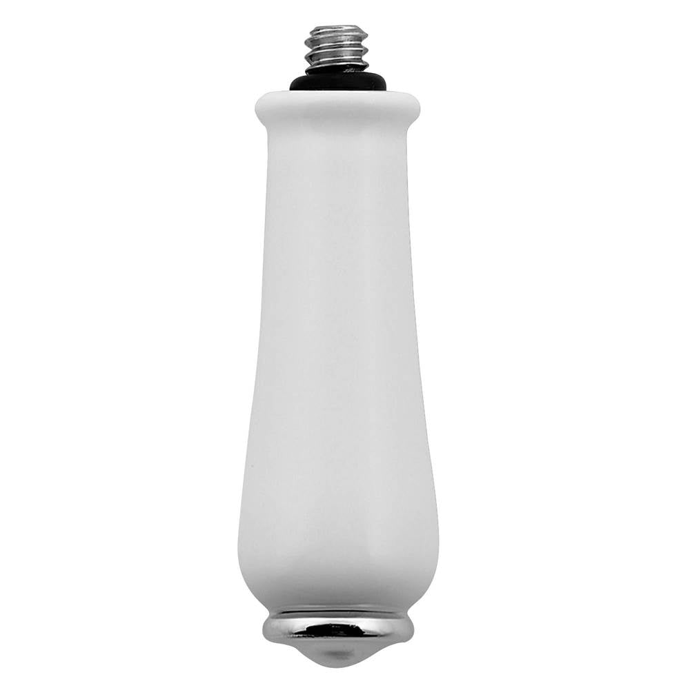 Monticello Replacement Lever Handle Insert, Porcelain and Chrome