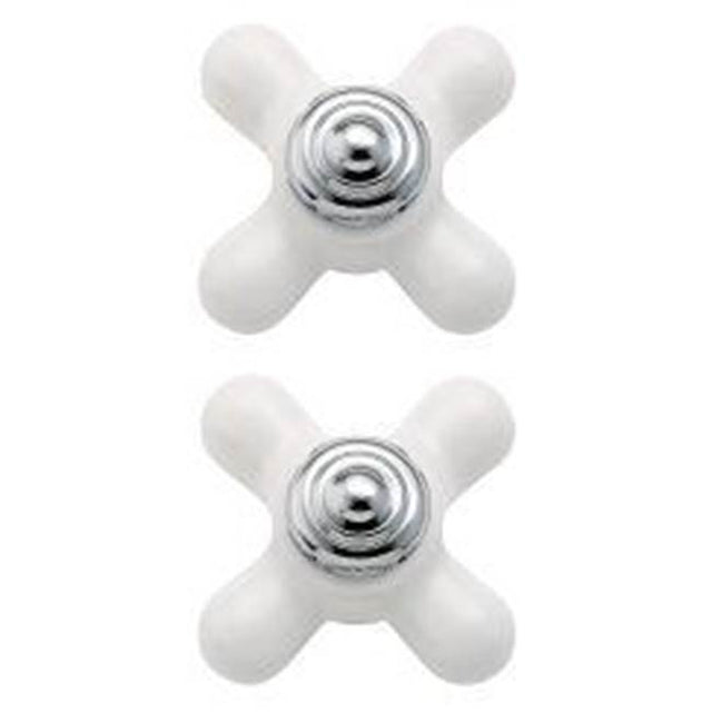 Moen - Porcelain/chrome replacement handle knob insert