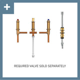 Doux 2-Handle Deck Mount Roman Tub Faucet Trim Kit with Hand shower in Chrome (Valve Sold Separately)