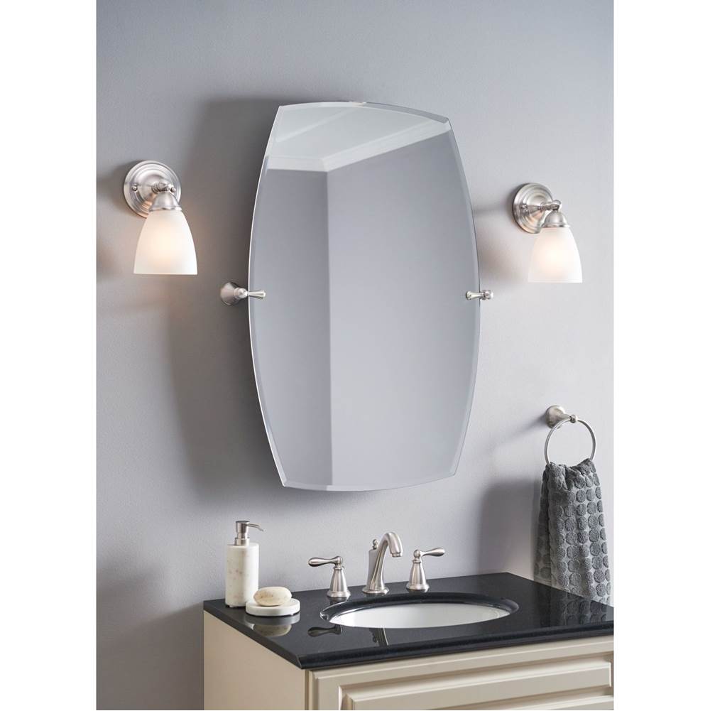 Brushed Nickel One Globe Bath Light