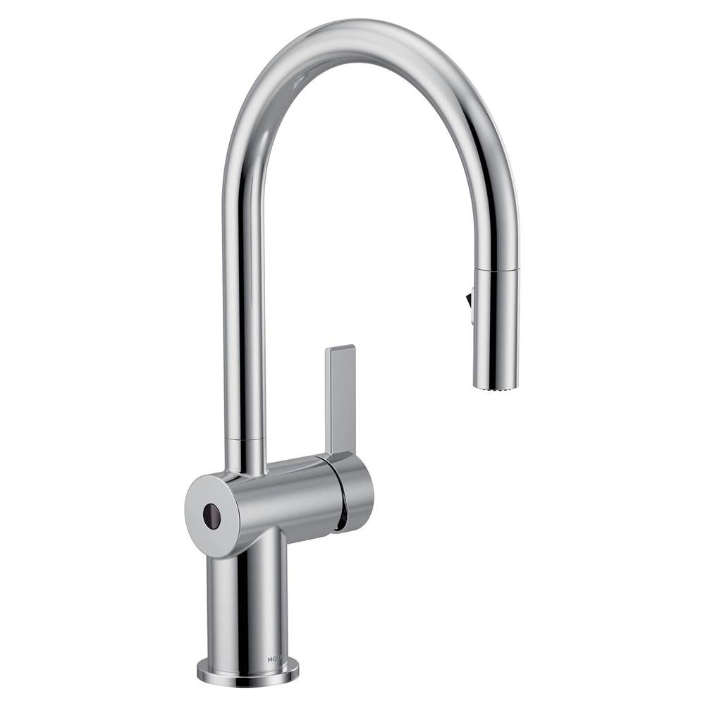 Moen - Cia Touchless 1-Handle Pull-Down Sprayer Kitchen Faucet with MotionSense Wave and Power Clean in Chrome - Chrome
