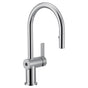 Moen - Cia Touchless 1-Handle Pull-Down Sprayer Kitchen Faucet with MotionSense Wave and Power Clean in Chrome - Chrome