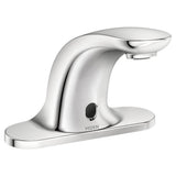Chrome sensor-operated lavatory faucet