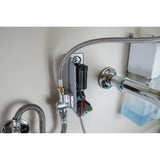 Chrome sensor-operated lavatory faucet