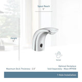 Chrome sensor-operated lavatory faucet