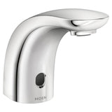 Chrome sensor-operated lavatory faucet