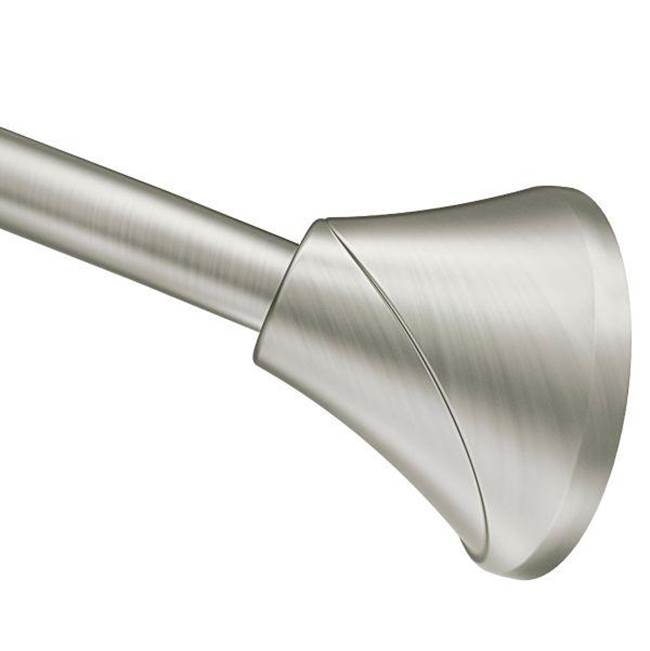 Moen - Brushed Nickel Tension Curved Shower Rods - Brushed Nickel