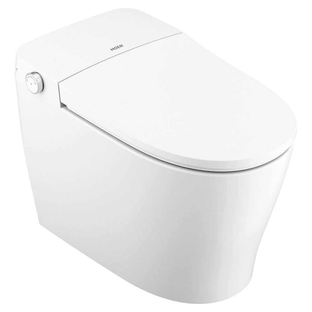 Moen - 2-Series Tankless Bidet One Piece Elongated Toilet Bidet System in White with Remote and Auto Flush - White