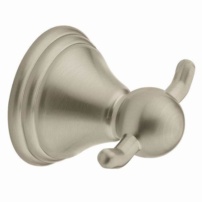 Moen - Brushed Nickel Double Robe Hook - Brushed Nickel