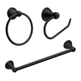 Moen - Matte Black Paper Holder Towel Bar Towel Ring - Matte Black