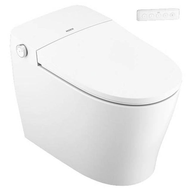 Moen - 3-Series Tankless Bidet One Piece Elongated Toilet Bidet System in White with Remote and UV Sterilization - White