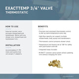 Belfield ExactTemp Thermostatic Trim Kit, Valve Required, Chrome