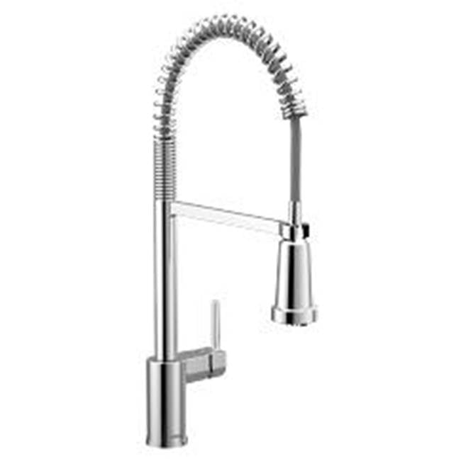 Moen - Chrome One-Handle Filtering Pulldown Kitchen Faucet - Chrome