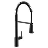 Moen - Matte Black One-Handle Filtering Pulldown Kitchen Faucet - Matte Black