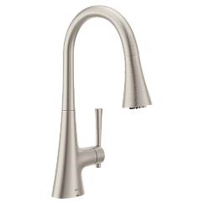 Moen - Spot Resist Stainless One-Handle Pulldown Kitchen Faucet - Spot Resist Stainless