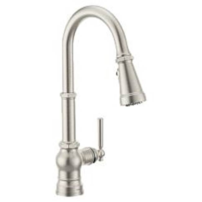 Moen - Spot Resist Stainless One-Handle Pulldown Kitchen Faucet - Spot Resist Stainless