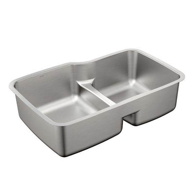 Moen - 31-57/64x20-11/16 stainless steel 18 gauge double bowl sink - Stainless