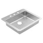 Moen - 25''x22'' stainless steel 18 gauge single bowl drop in sink - Stainless