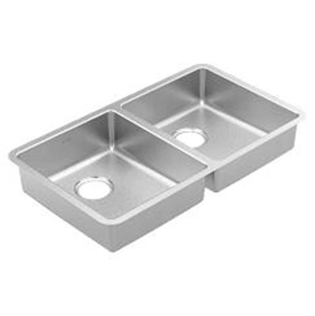 Moen - Stainless steel 18 gauge double bowl sink - Stainless