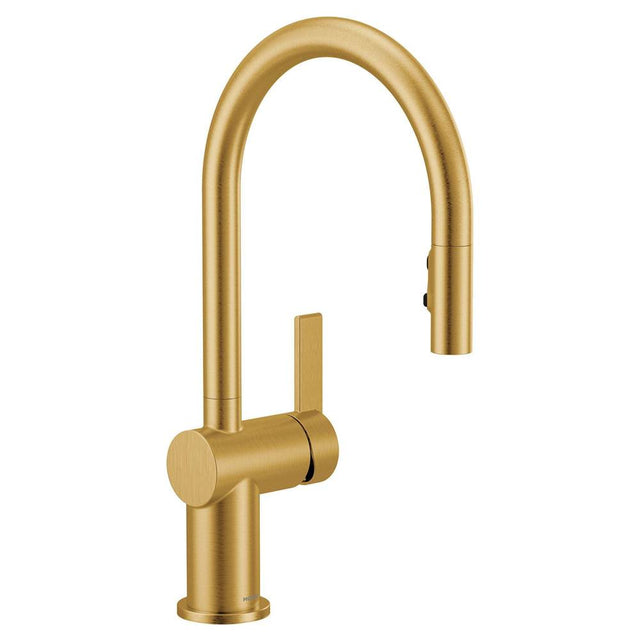 Moen - Cia Pulldown Kitchen Faucet with Power Boost in Brushed Gold - Brushed Gold