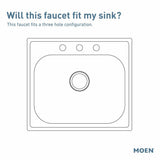 Chrome two-handle kitchen faucet