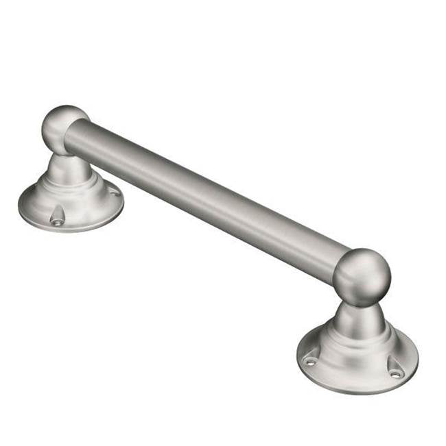 Moen - Brushed Nickel 9'' Designer Hand Grip - Brushed Nickel