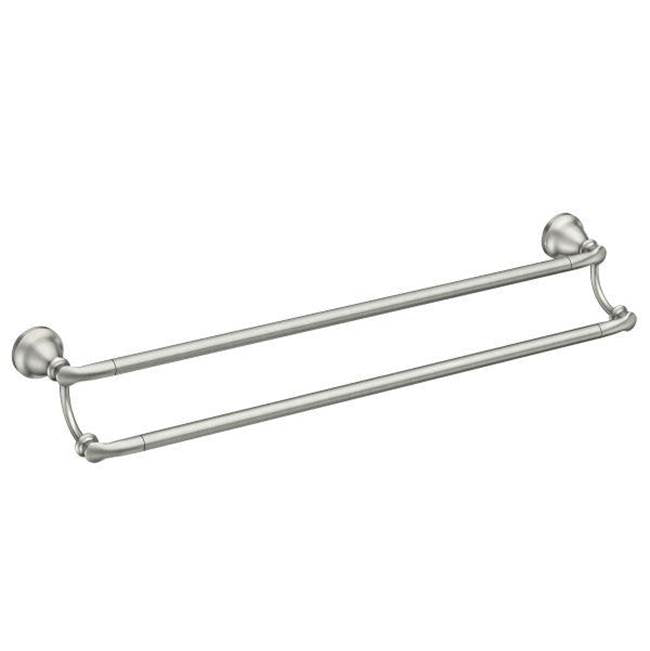 Moen - Brushed Nickel 24'' Double Towel Bar - Brushed Nickel