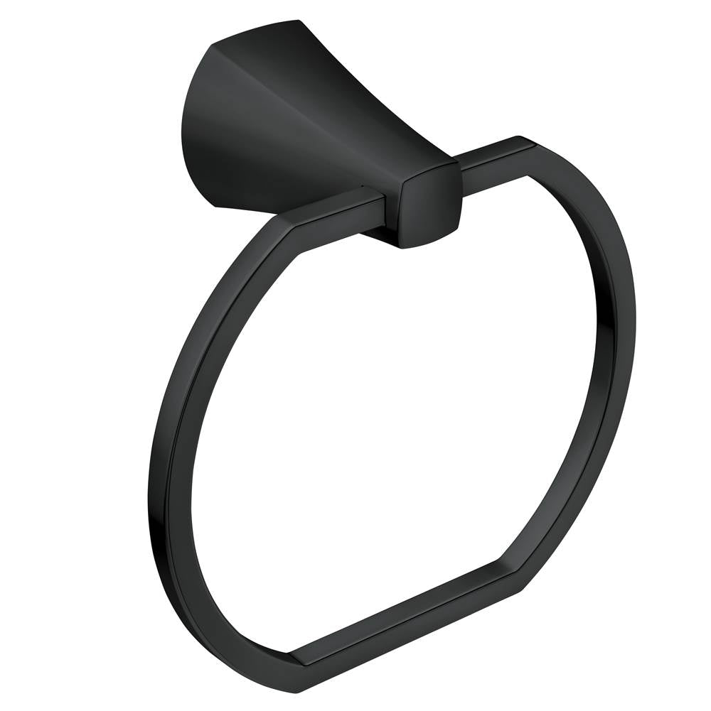 Moen - Matte Black Towel Ring - Matte Black