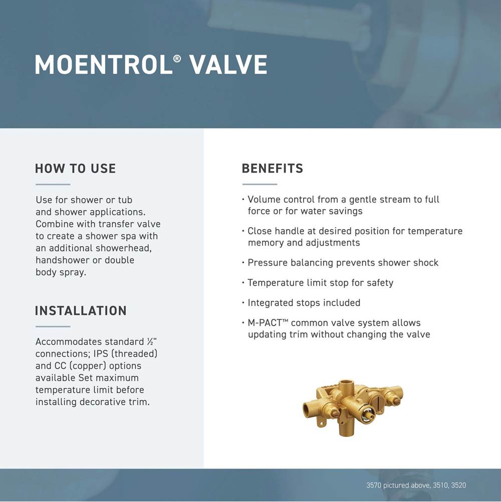 Voss Moentrol Volume Control Tub and Shower Trim Kit, Valve Required, Polished Nickel