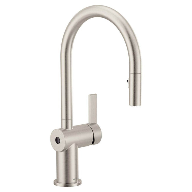 Moen - Cia Touchless 1-Handle Pull-Down Sprayer Kitchen Faucet with MotionSense Wave and Power Clean in Spot Resist Stainless - Spot Resist Stainless