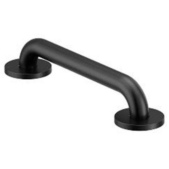 Moen - Matte Black 12'' Concealed Screw Grab Bar - Matte Black