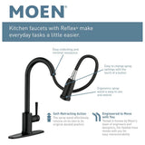 Weymouth Shepherd''s Hook Pulldown Kitchen Faucet Featuring Metal Wand with Power Boost, Chrome