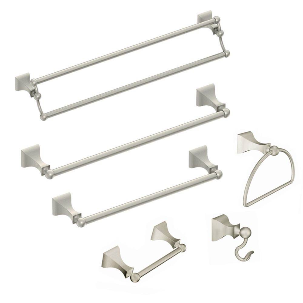 Brushed Nickel 24'' Double Towel Bar