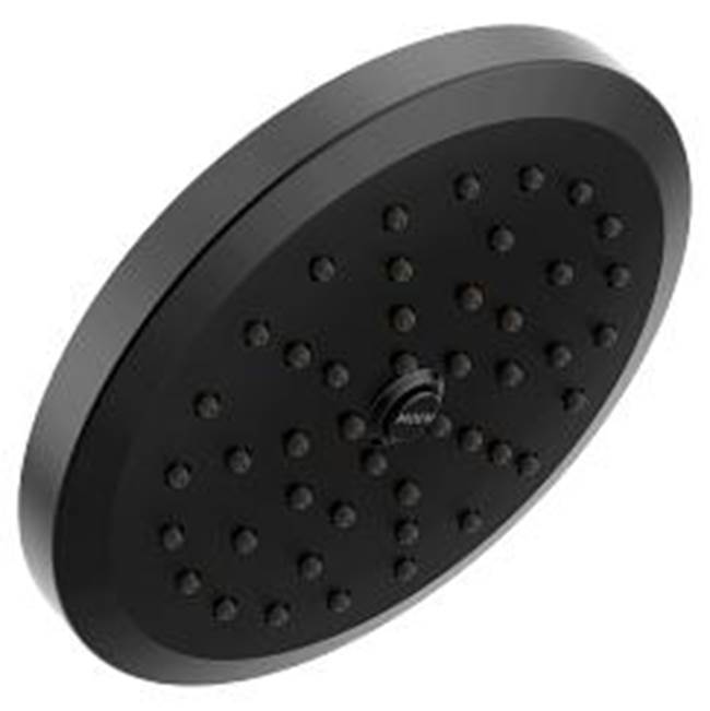 Moen - Matte black one-function 6-3/4'' diameter spray head rainshower - Matte Black