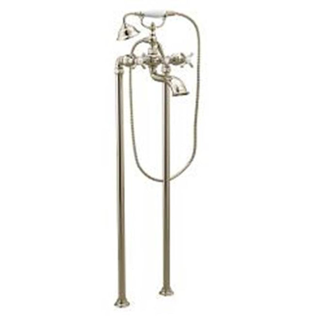 Moen - Chrome two-handle tub filler includes hand shower - Chrome