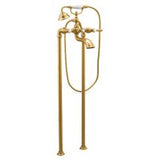 Moen - Brushed gold two-handle tub filler includes hand shower - Brushed Gold
