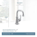 Colinet One-Handle Single Hole Traditional Bathroom Sink Faucet in Chrome