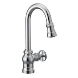 Paterson One-Handle Pulldown Bar Faucet with Power Clean, Includes Interchangeable Handle, Chrome
