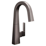 Moen - Black stainless one-handle high arc bar faucet - Black Stainless