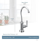 Paterson Sip Industrial Cold Water Kitchen Beverage Faucet with Optional Filtration System, Chrome