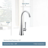 Sip Modern One-Handle High Arc Beverage Faucet in Chrome