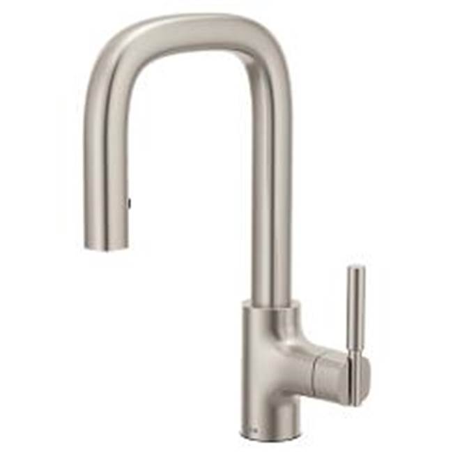 Moen - Spot Resist Stainless One-Handle Pulldown Bar Faucet - Spot Resist Stainless