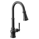 Moen - Matte Black One-Handle Pulldown Kitchen Faucet - Matte Black
