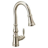 Moen - Polished Nickel One-Handle Pulldown Kitchen Faucet - Polished Nickel