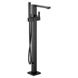 Moen - Matte black one-handle tub filler includes hand shower - Matte Black