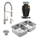 3-1/2 Inch Kitchen Sink Stainless Steel Basket Strainer with Drain Assembly, Stainless