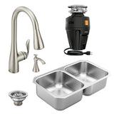 3-1/2 Inch Kitchen Sink Stainless Steel Basket Strainer with Drain Assembly, Stainless