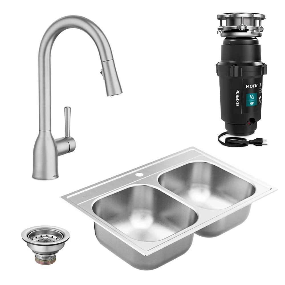 3-1/2 Inch Kitchen Sink Stainless Steel Basket Strainer with Drain Assembly, Stainless
