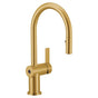 Moen - Cia Touchless 1-Handle Pull-Down Sprayer Kitchen Faucet with MotionSense Wave and Power Clean in Brushed Gold - Brushed Gold